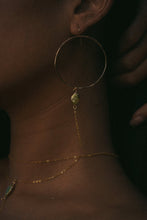 Load image into Gallery viewer, Sunset Green Pearl Hoops - Toasted Jewelry