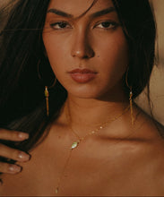 Load image into Gallery viewer, Sunset Green Pearl Hoops - Toasted Jewelry