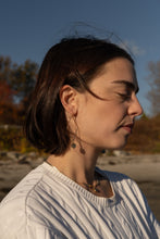 Load image into Gallery viewer, Skye Abalone Diamond Hoops