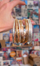 Load image into Gallery viewer, Floral Bangles Thick and Thin - Toasted Jewelry