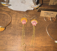 Load image into Gallery viewer, Hawaiian Sunrise Shell Luna Earrings - Toasted Jewelry