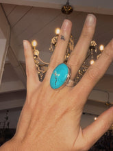 Load image into Gallery viewer, Turquoise Sterling Silver - Size 8 1/2 - Toasted Jewelry