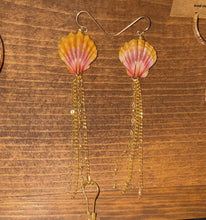 Load image into Gallery viewer, Hawaiian Sunrise Shell Luna Earrings - Toasted Jewelry