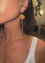 Load image into Gallery viewer, Hawaiian Sunrise Shell Luna Earrings - Toasted Jewelry