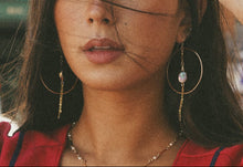 Load image into Gallery viewer, Siren Blue Pearl Momi Hoops