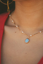 Load image into Gallery viewer, Siren Blue Pearl Kiki Necklace