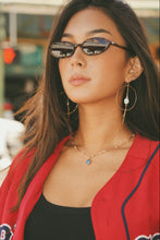 Load image into Gallery viewer, Siren Blue Pearl Momi Hoops