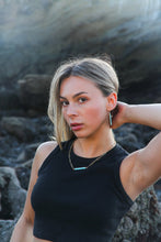 Load image into Gallery viewer, Turquoise Bar Thick Chain Link Necklace - Toasted Jewelry