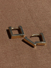 Load image into Gallery viewer, 14k Yellow Gold Square Huggies - Toasted Jewelry
