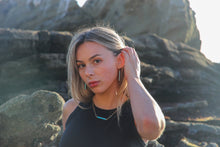 Load image into Gallery viewer, Turquoise Bar Thick Chain Link Necklace - Toasted Jewelry
