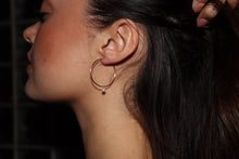 Load image into Gallery viewer, 14K Yellow Gold Pearl Hoops - Toasted Jewelry