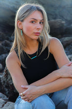 Load image into Gallery viewer, Turquoise Bar Link Chain Set - Toasted Jewelry