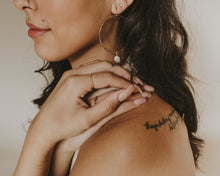 Load image into Gallery viewer, Dainty Baroque Pearl Hoops - Toasted Jewelry