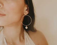 Load image into Gallery viewer, Dainty Baroque Pearl Hoops - Toasted Jewelry