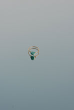 Load image into Gallery viewer, Dainty Hammered Turquoise Ring - Toasted Jewelry