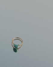 Load image into Gallery viewer, Dainty Hammered Turquoise Ring - Toasted Jewelry