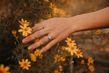Load image into Gallery viewer, Dainty Hammered Turquoise Ring - Toasted Jewelry