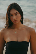 Load image into Gallery viewer, Puerto Green Pearl Hoops
