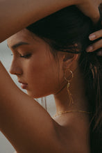 Load image into Gallery viewer, Puerto Green Pearl Hoops
