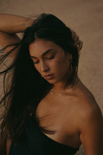 Load image into Gallery viewer, Momi Green Pearl Hoops
