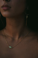 Load image into Gallery viewer, Puerto Green Pearl Hoops

