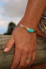Load image into Gallery viewer, Minnie Turquoise Marquise Floral Cuff
