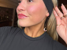 Load image into Gallery viewer, Pearl Moon Hoops - Two Sizes! - Toasted Jewelry
