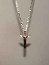 Load image into Gallery viewer, Ruby Dagger Necklace
