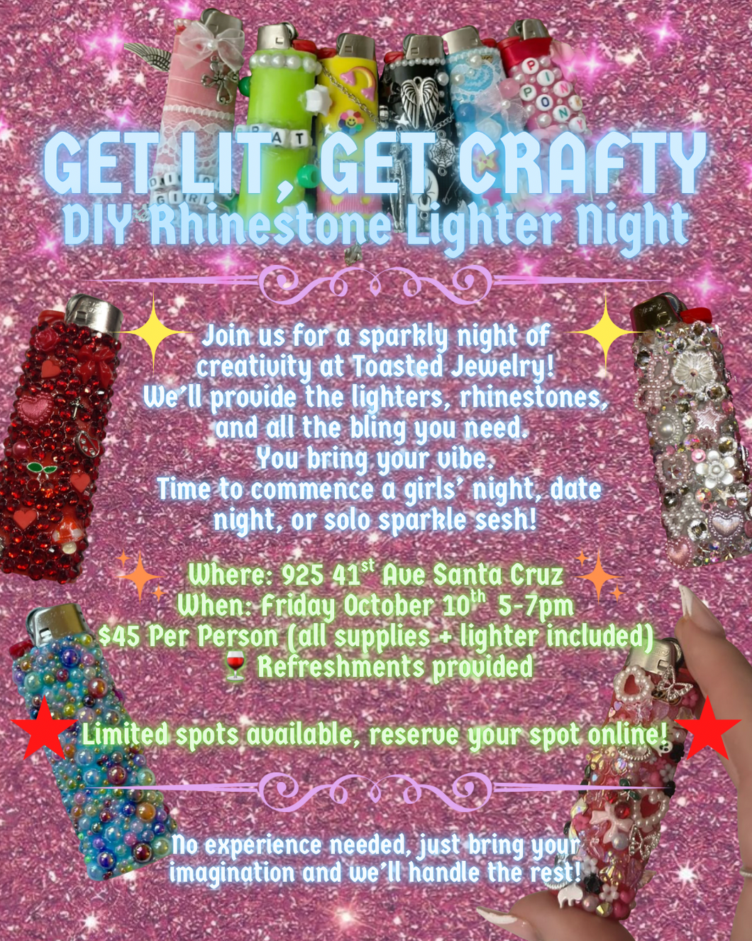 DIY RHINESTONE LIGHTER EVENT 10/10