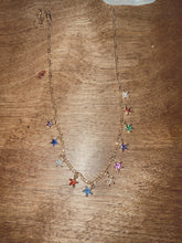 Load image into Gallery viewer, Rainbow Star Choker to Necklace
