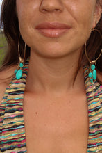 Load image into Gallery viewer, Minnie Turquoise Hoops
