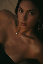 Load image into Gallery viewer, Momi Green Pearl Hoops
