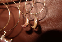 Load image into Gallery viewer, Pearl Moon Hoops - Two Sizes! - Toasted Jewelry
