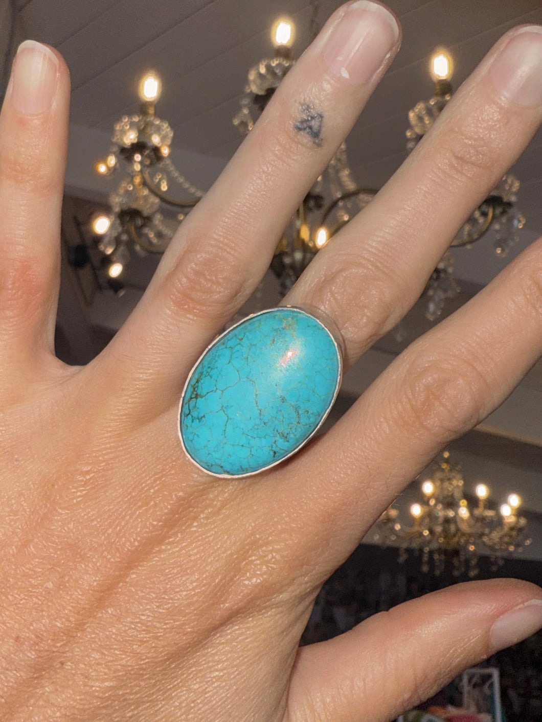 Turquoise Sterling Silver- Size 6 1/2