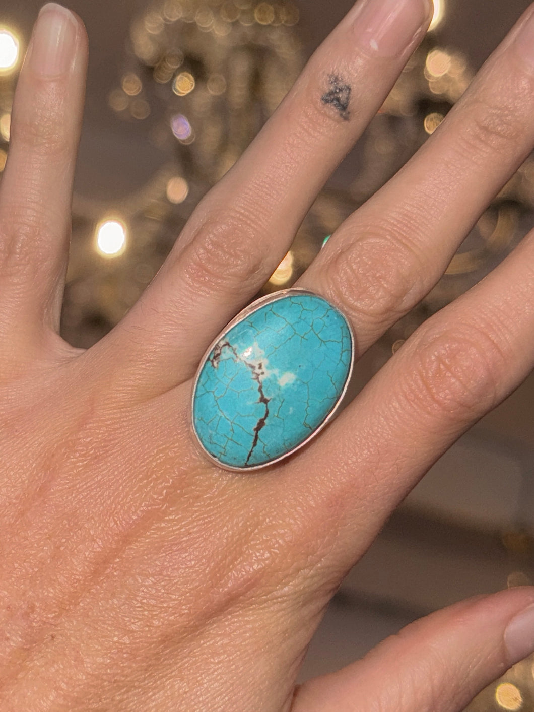 Turquoise Sterling Silver- Size 8 1/2