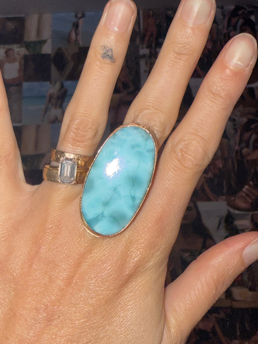 Larimar 14k Gold Filled- Size 9