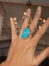 Load image into Gallery viewer, Turquoise Sterling Silver- Size 8 1/2
