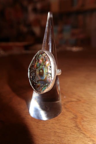 Abalone Shell Floral Band Ring - Toasted Jewelry
