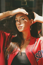 Load image into Gallery viewer, Siren Blue Pearl Pieces (choker, bracelet, mini hoops)
