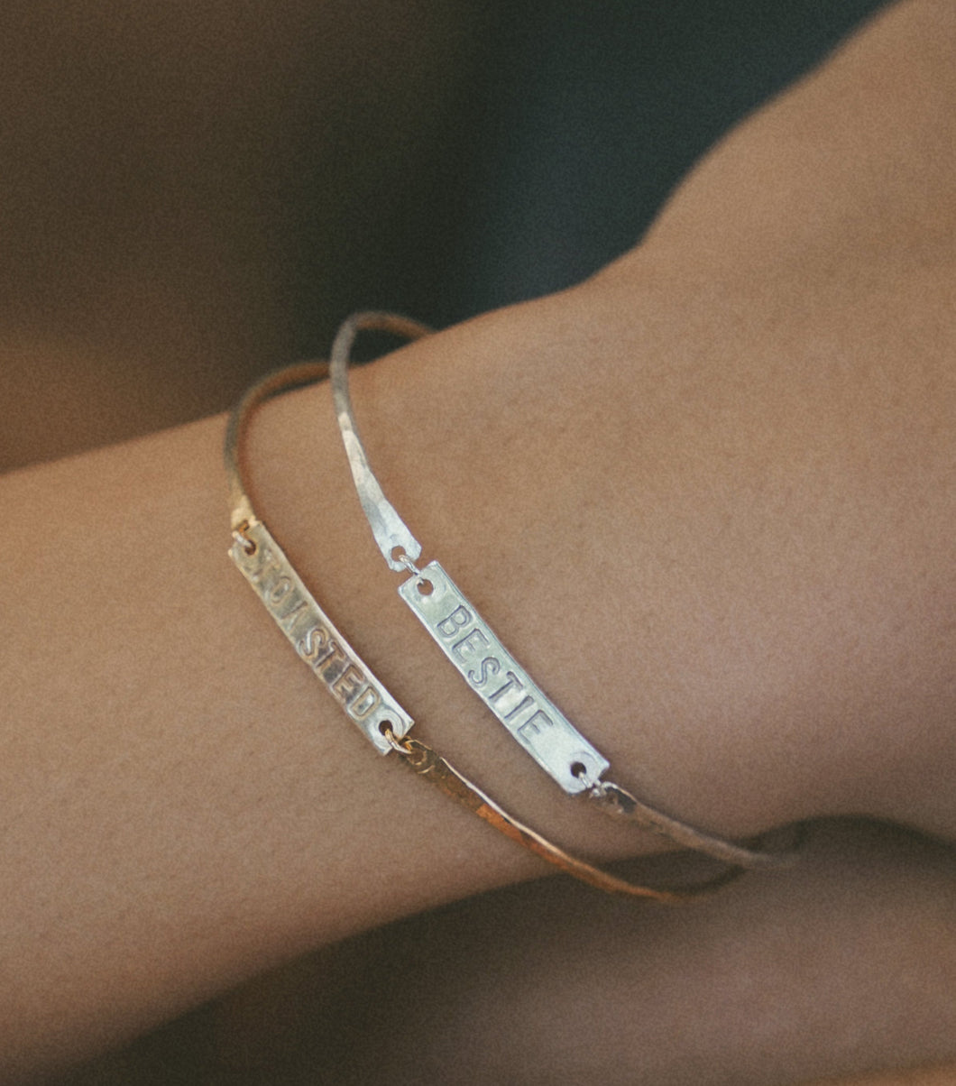 Custom Stamped Bangle – Toasted Jewelry