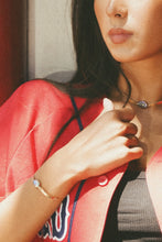 Load image into Gallery viewer, Siren Blue Pearl Pieces (choker, bracelet, mini hoops)
