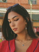 Load image into Gallery viewer, Siren Blue Pearl Momi Hoops
