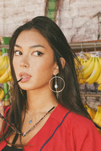 Load image into Gallery viewer, Siren Blue Pearl Momi Hoops
