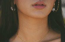 Load image into Gallery viewer, iLiA Blue Pearl and Ear Cuff Huggie Set
