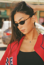 Load image into Gallery viewer, Siren Blue Pearl Momi Hoops
