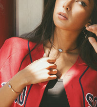 Load image into Gallery viewer, Siren Blue Pearl Pieces (choker, bracelet, mini hoops)
