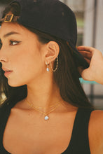 Load image into Gallery viewer, iLiA Blue Pearl and Ear Cuff Huggie Set
