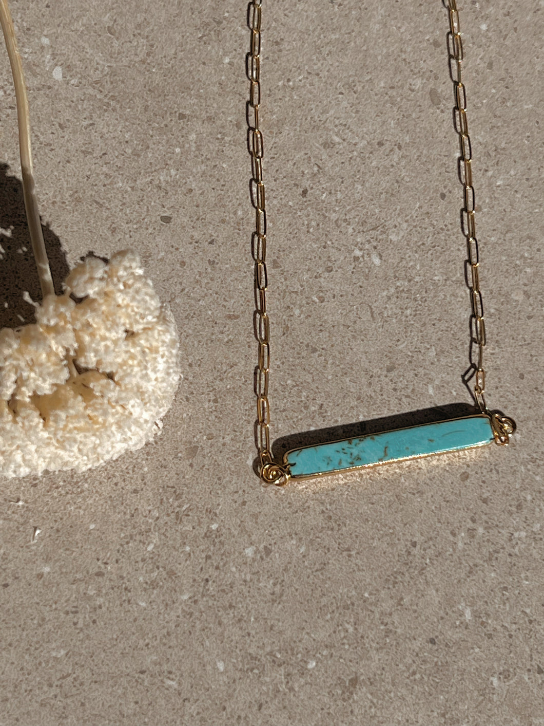 Turquoise Bar Link Chain