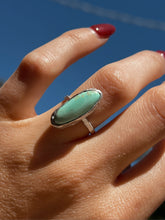 Load image into Gallery viewer, One Of A Kind Sterling Silver Oval Turquoise Ring // Size 5

