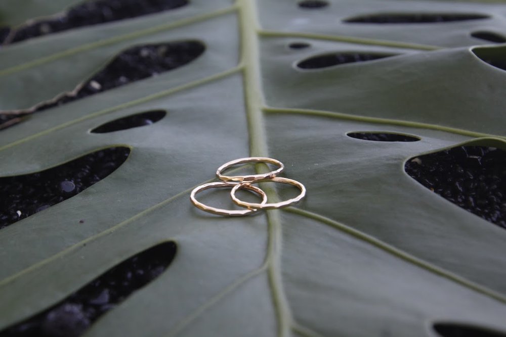 Hammered Dainty Rings Set of 3 (save $10)